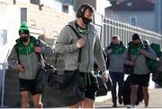 22 November 2020; Kieran Marmion of Connacht arrives with team-mates ahead of the Guinness PRO14 match between Zebre and Connacht at Stadio Lanfranchi in Parma, Italy. Photo by Roberto Bregani/Sportsfile