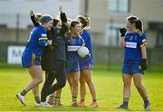 22 November 2020; Wicklow players and coaching staff celebrate following the TG4 All-Ireland Junior Ladies Football Championship Semi-Final match between Antrim and Wicklow at Donaghmore/Ashbourne GAA in Ashbourne, Meath. Photo by Sam Barnes/Sportsfile