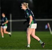 22 November 2020; Aoife Flanagan of Fermanagh celebrates at the full-time whistle following the TG4 All-Ireland Junior Ladies Football Championship Semi-Final match between Fermanagh and Limerick at Coralstown-Kinnegad GAA in Kinnegad, Westmeath. Photo by Harry Murphy/Sportsfile
