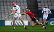 22 November 2020; James Burke of Kildare in action against Liam Savage of Down during the Christy Ring Cup Final match between Down and Kildare at Croke Park in Dublin. Photo by Piaras Ó Mídheach/Sportsfile