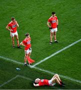 22 November 2020; Dejected Cork players, left to right, Sean White, Cathail O’ Mahony, Brian Hurley, and Maurice Shanley after the Munster GAA Football Senior Championship Final match between Cork and Tipperary at Páirc Uí Chaoimh in Cork. Photo by Daire Brennan/Sportsfile