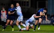 22 November 2020; Harry Byrne of Leinster is tackled by Jason Tovey of Cardiff Blues during the Guinness PRO14 match between Leinster and Cardiff Blues at the RDS Arena in Dublin. Photo by Ramsey Cardy/Sportsfile