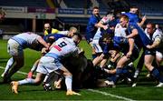 22 November 2020; James Tracy of Leinster touches down to score his side's third try during the Guinness PRO14 match between Leinster and Cardiff Blues at RDS Arena in Dublin. Photo by Brendan Moran/Sportsfile