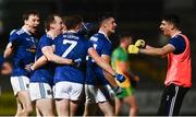 22 November 2020; Cavan players celebrate following the Ulster GAA Football Senior Championship Final match between Cavan and Donegal at Athletic Grounds in Armagh. Photo by David Fitzgerald/Sportsfile
