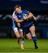 22 November 2020; Michael Silvester of Leinster is tackled by Tomos Williams of Cardiff Blues during the Guinness PRO14 match between Leinster and Cardiff Blues at the RDS Arena in Dublin. Photo by Ramsey Cardy/Sportsfile