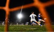 22 November 2020; Raymond Galligan of Cavan saves the shot from Jamie Brennan of Donegal during the Ulster GAA Football Senior Championship Final match between Cavan and Donegal at Athletic Grounds in Armagh. Photo by David Fitzgerald/Sportsfile