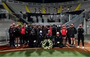 22 November 2020; Down players, during a wreath laying ceremony in memory of those who died on Bloody Sunday, after the Christy Ring Cup Final match between Down and Kildare at Croke Park in Dublin. Photo by Piaras Ó Mídheach/Sportsfile