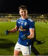 22 November 2020; Luke Fortune of Cavan celebrates after winning the Ulster GAA Football Senior Championship Final match between Cavan and Donegal at Athletic Grounds in Armagh. Photo by Philip Fitzpatrick/Sportsfile