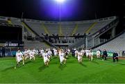 22 November 2020; Kildare players pose for a socially distanced photograph in front Hill 16 after the Christy Ring Cup Final match between Down and Kildare at Croke Park in Dublin. Photo by Piaras Ó Mídheach/Sportsfile