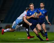 22 November 2020; Michael Silvester of Leinster is tackled by Owen Lane of Cardiff Blues during the Guinness PRO14 match between Leinster and Cardiff Blues at the RDS Arena in Dublin. Photo by Ramsey Cardy/Sportsfile