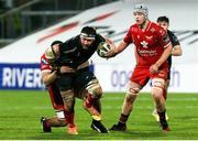 22 November 2020; Marcell Coetzee of Ulster is tackled by Uzair Cassiem of Scarlets during the Guinness PRO14 match between Ulster and Scarlets at Kingspan Stadium in Belfast. Photo by John Dickson/Sportsfile