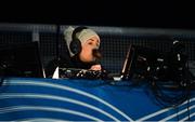 22 November 2020; TG4 commentator Máire Ní Bhraonáin during the Guinness PRO14 match between Leinster and Cardiff Blues at RDS Arena in Dublin. Photo by Brendan Moran/Sportsfile