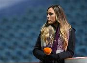 22 November 2020; TG4 analyst Eimear Considine ahead of the Guinness PRO14 match between Leinster and Cardiff Blues at the RDS Arena in Dublin. Photo by Ramsey Cardy/Sportsfile