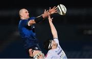 22 November 2020; Rhys Ruddock of Leinster in action against Rory Thornton of Cardiff Blues during the Guinness PRO14 match between Leinster and Cardiff Blues at the RDS Arena in Dublin. Photo by Ramsey Cardy/Sportsfile