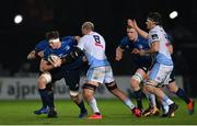 22 November 2020; Ryan Baird of Leinster is tackled by Josh Turnbull of Cardiff Blues during the Guinness PRO14 match between Leinster and Cardiff Blues at the RDS Arena in Dublin. Photo by Ramsey Cardy/Sportsfile