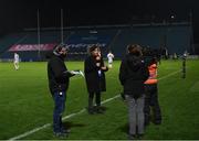 22 November 2020; TG4 analyst Jenny Murphy during the Guinness PRO14 match between Leinster and Cardiff Blues at the RDS Arena in Dublin. Photo by Ramsey Cardy/Sportsfile