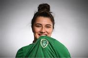 23 November 2020; Keeva Keenan poses for a portrait prior to a Republic of Ireland Women press conference at the Castleknock Hotel in Dublin. Photo by Stephen McCarthy/Sportsfile