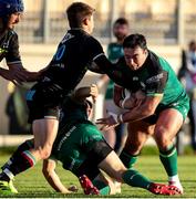 22 November 2020; Denis Buckley of Connacht is tackled by Antonio Rizzi of Zebre during the Guinness PRO14 match between Zebre and Connacht at Stadio Lanfranchi in Parma, Italy. Photo by Roberto Bregani/Sportsfile