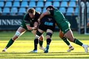 22 November 2020; Gavin Thornbury, left and Denis Buckley of Connacht tackle David Sisi of Zebre during the Guinness PRO14 match between Zebre and Connacht at Stadio Lanfranchi in Parma, Italy. Photo by Roberto Bregani/Sportsfile