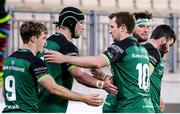 22 November 2020; Connacht players celebrate their side's fourth try scored by team-mate Sammy Arnold during the Guinness PRO14 match between Zebre and Connacht at Stadio Lanfranchi in Parma, Italy. Photo by Roberto Bregani/Sportsfile