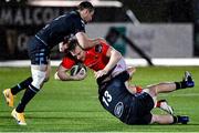 23 November 2020; Rory Scannell of Munster is tackled by Nick Grigg of Glasgow Warriors during the Guinness PRO14 match between Glasgow Warriors and Munster at Scotstoun Stadium in Glasgow, Scotland. Photo by Bill Murray/Sportsfile