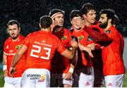 23 November 2020; Munster players celebrate their side's victory following the Guinness PRO14 match between Glasgow Warriors and Munster at Scotstoun Stadium in Glasgow, Scotland. Photo by Bill Murray/Sportsfile