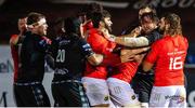 23 November 2020; Players tussle during the Guinness PRO14 match between Glasgow Warriors and Munster at Scotstoun Stadium in Glasgow, Scotland. Photo by Bill Murray/Sportsfile