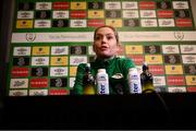 24 November 2020; Denise O'Sullivan during a Republic of Ireland Women virtual press conference at the Castleknock Hotel in Dublin. Photo by Stephen McCarthy/Sportsfile