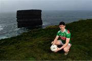 24 November 2020; Conor Loftus of Mayo poses for a portrait at Downpatrick Head in Ballycastle, Mayo, during the GAA Football All Ireland Senior Championship Series National Launch. Photo by Brendan Moran/Sportsfile