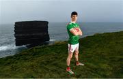 24 November 2020; Conor Loftus of Mayo poses for a portrait at Downpatrick Head in Ballycastle, Mayo, during the GAA Football All Ireland Senior Championship Series National Launch. Photo by Brendan Moran/Sportsfile