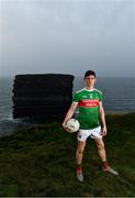 24 November 2020; Conor Loftus of Mayo poses for a portrait at Downpatrick Head in Ballycastle, Mayo, during the GAA Football All Ireland Senior Championship Series National Launch. Photo by Brendan Moran/Sportsfile