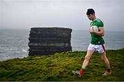 24 November 2020; Conor Loftus of Mayo poses for a portrait at Downpatrick Head in Ballycastle, Mayo, during the GAA Football All Ireland Senior Championship Series National Launch. Photo by Brendan Moran/Sportsfile