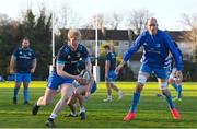 25 November 2020; Jamie Osborne, left, and Devin Toner during Leinster Rugby squad training at UCD in Dublin. Photo by Ramsey Cardy/Sportsfile