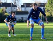 25 November 2020; David Hawkshaw, left, and Ross Molony during Leinster Rugby squad training at UCD in Dublin. Photo by Ramsey Cardy/Sportsfile