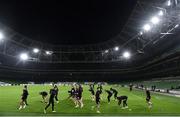 25 November 2020; A general view of a Dundalk training session at Aviva Stadium in Dublin. Photo by Ben McShane/Sportsfile