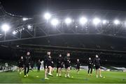 25 November 2020; A general view of a Dundalk training session at Aviva Stadium in Dublin. Photo by Ben McShane/Sportsfile