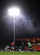 25 November 2020; Derry City players warm up prior to the Extra.ie FAI Cup Quarter-Final match between Sligo Rovers and Derry City at The Showgrounds in Sligo. Photo by Harry Murphy/Sportsfile