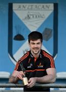 26 November 2020; Cavan footballer Thomas Galligan with his PwC GAA/GPA Footballer of the Month for November award at his home club Lacken Celtic in Lacken, Cavan. Photo by Ramsey Cardy/Sportsfile