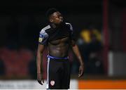 25 November 2020; Ibrahim Meite of Derry City reacts after missing the final penalty following the Extra.ie FAI Cup Quarter-Final match between Sligo Rovers and Derry City at The Showgrounds in Sligo. Photo by Harry Murphy/Sportsfile