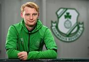 26 November 2020; Liam Scales poses for a portrait during a Shamrock Rovers media conference at Roadstone Group Sports Club in Dublin. Photo by Sam Barnes/Sportsfile