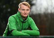 26 November 2020; Liam Scales poses for a portrait during a Shamrock Rovers media conference at Roadstone Group Sports Club in Dublin. Photo by Sam Barnes/Sportsfile