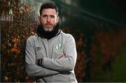 26 November 2020; Shamrock Rovers manager Stephen Bradley poses for a portrait during a Shamrock Rovers media conference at Roadstone Group Sports Club in Dublin. Photo by Sam Barnes/Sportsfile