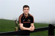 26 November 2020; Clare hurler Tony Kelly is pictured with the PwC GAA / GPA Player of the Month in Hurling for November award at Ballyea GAA Club in Ennis, Co. Clare. Photo by Harry Murphy/Sportsfile