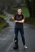 26 November 2020; Clare hurler Tony Kelly is pictured with the PwC GAA / GPA Player of the Month in Hurling for November award at Ballyea GAA Club in Ennis, Co. Clare. Photo by Harry Murphy/Sportsfile