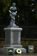 26 November 2020; A statue, dedicated to Michael Hogan, the only player killed in the Bloody Sunday events of 1920 in Croke Park is seen in Grangemockler, Tipperary. On Sunday 21 November 1920, an attack by Crown Forces on the attendees at a challenge Gaelic Football match between Dublin and Tipperary during the Irish War of Independence resulted in 14 people being murdered. Along with the 13 supporters that lost their lives that day a Tipperary footballer, Michael Hogan, also died. The main stand in Croke Park, the Hogan Stand, was subsequently named after him. Photo by Eóin Noonan/Sportsfile