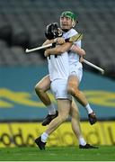 22 November 2020; Kildare players Jack Sheridan, right, and Brian Byrne celebrate after the Christy Ring Cup Final match between Down and Kildare at Croke Park in Dublin. Photo by Piaras Ó Mídheach/Sportsfile