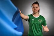 27 November 2020; Republic of Ireland's Emily Whelan, from Dublin, poses during a Republic of Ireland Women portrait session at the Castleknock Hotel in Dublin. Photo by Stephen McCarthy/Sportsfile