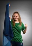 27 November 2020; Republic of Ireland's Izzy Atkinson, from Dublin, poses during a Republic of Ireland Women portrait session at the Castleknock Hotel in Dublin. Photo by Stephen McCarthy/Sportsfile