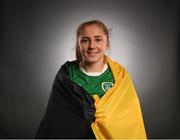 27 November 2020; Republic of Ireland's Ellen Molloy, from Kilkenny, poses during a Republic of Ireland Women portrait session at the Castleknock Hotel in Dublin. Photo by Stephen McCarthy/Sportsfile