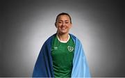 27 November 2020; Republic of Ireland's Katie McCabe, from Dublin, poses during a Republic of Ireland Women portrait session at the Castleknock Hotel in Dublin. Photo by Stephen McCarthy/Sportsfile